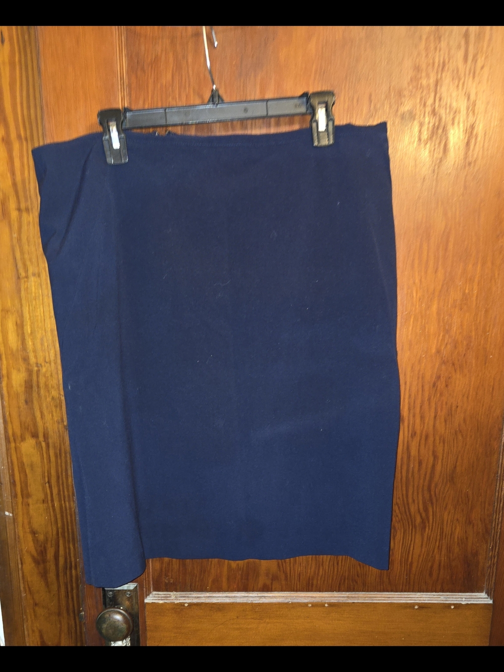 George Navy Pencil Skirt - Solid Dark Blue